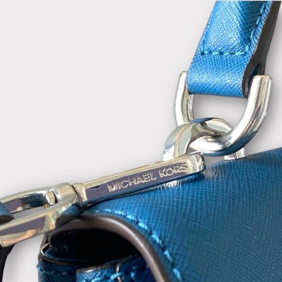 Michael Kors Denim Blue Ava Top Handle Satchel NWOT - Picture 9 of 14